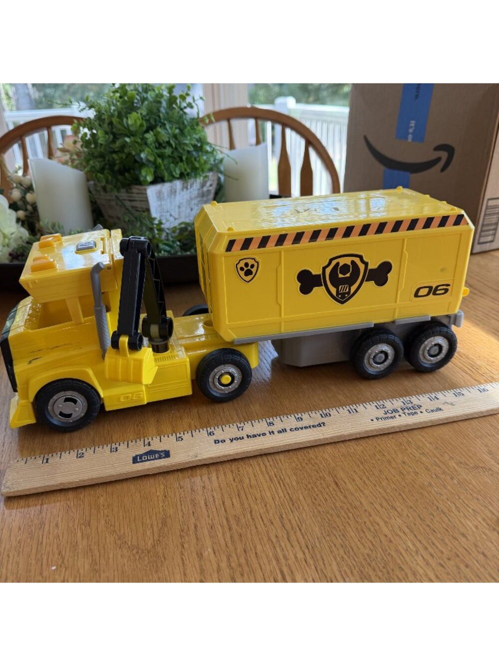 Paw Patrol Big Truck Rubble Transforming X-Treme Truck Yellow Works Great